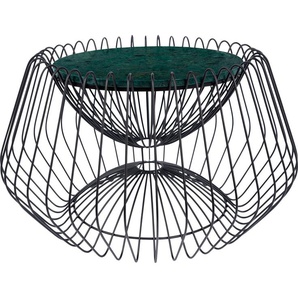Kayoom Beistelltisch Malibu 325, Beistelltisch mit edler Marmorplatte (1-St), ø-Marmorplatte: ca. 37 cm, angesagtes Metalldesign, pflegeleicht