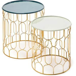 Kayoom Beistelltisch »Beistelltisch-Set Timba, stylische Optik, verschieden große Tische«, (Set, 2 St.), 2er-Set, vielfältig einsetzbar, aktuelle Farben, aus stabilem Metall