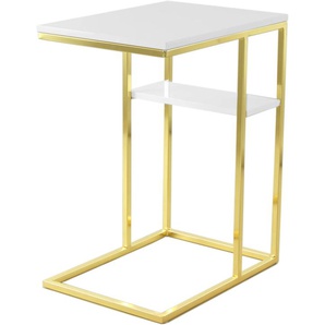 Kayoom Beistelltisch »Lucilla 225, Beistelltisch in eleganter Optik, in rechteckiger Form«, (1 St.), Modernes C-Form, dezentes Design, mit zusätzlicher Ablage