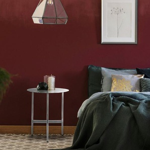 Kayoom Beistelltisch Pema, minimalistisches Gestelldesign aus Edelstahl, runde Ablagefläche