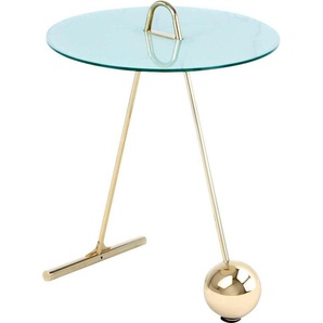 Beistelltisch KAYOOM Pendulum 525 Tische Gr. B/H/T: 46 cm x 60 cm x 46 cm, weiß (gold, weiß) Beistelltische rund