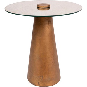 Kayoom Beistelltisch »Scotch 125, Beistelltisch in runder Form,Glas-Tischplatte«, (1 St.), Glasplatte metallic-marmoriert, modernes Design, pflegeleicht