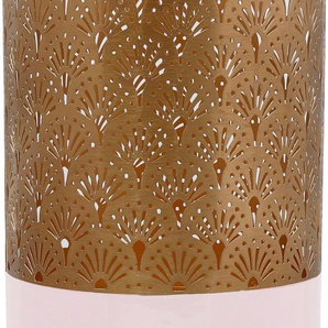 Bodenvase KAYOOM Bodenvase Art Deco 1085 Vasen Gr. B/H/T: 20 cm x 60 cm x 20 cm Ø 20 cm, rosa (puderrosa, goldfarben) Blumenvasen