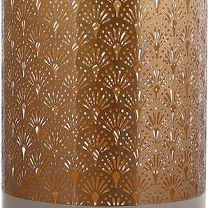 Bodenvase KAYOOM Bodenvase Art Deco 1145 Vasen Gr. B/H/T: 25 cm x 121 cm x 25 cm Ø 25 cm, grau (goldfarben, grau) Blumenvasen