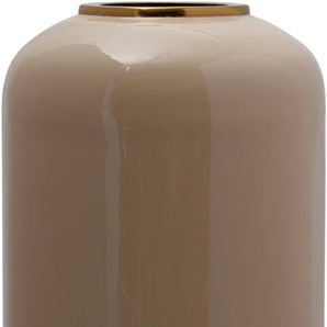 Dekovase KAYOOM Vase Art Deco 225 Vasen Gr. B/H/T: 23 cm x 45 cm x 23 cm Ø 23 cm, beige (elfenbein) Blumenvasen