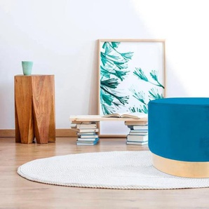 Kayoom Hocker »Nano 310, Hocker in stilvollem Design«, (1 St.), beeindruckend, teilweise handgefertigt, mit pflegeleichtem Stoffbezug