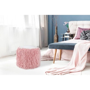 Kayoom Pouf Fellpouf Bobtail 125, Fellhocker in zweifarbigem Design (1-St), modern, dekorativ, kindersicherer Reißverschluss an der Unterseite
