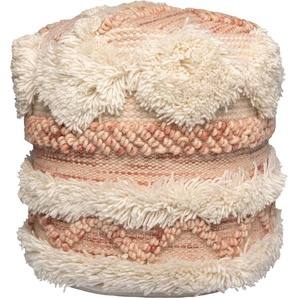 Kayoom Pouf »Bohist 225 35cm x 35cm, Strukturen mit Fransen und Quasten«, (1 St.), handgefertigt, Unikat, sehr gut kombinierbar, vielfältig im Einsatz