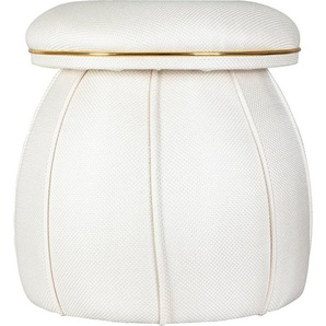 Kayoom Sitzhocker Hocker Corin,extravagante Form,stilvolle Farben,elegant gesteppter Fuß (1 St), komfortabel, hochqualitativ, pflegeleicht, sorgfältig verarbeitet