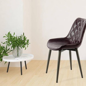 Kayoom Stuhl Cecil 110 2er-Set,moderne Farben,Rückenlehne mit stilvollem Nahtmuster (Set, 2 St), pflegeleicht, strapazierfähig, komfortable Schaumstoff-Sitzfläche