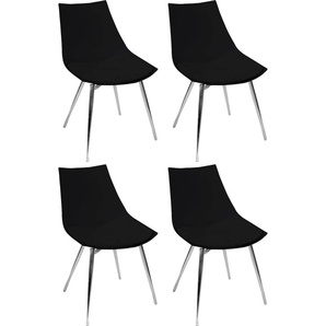 Kayoom Stuhl »Dakota 110 4er-Set, Kunstleder-Bezug, Sitzfläche aus Schaumstoff«, (Set), 4 St., ergonomisch, komfortabel, pflegeleicht, Kunstleder-Bezug