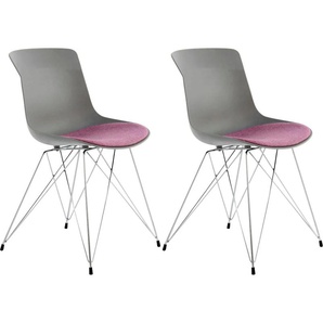 Kayoom Stuhl »Emily 110 2er-Set, zeitloses Design, stilvolle Farbkombination«, (Set), 2 St., Polyester, pflegeleicht, strapazierfähig, für jede Einrichtung geeignet