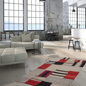 Kayoom Teppich Radical 240, rechteckig, Höhe: 15 mm, Handgewebter Jacquard-Kilim, hochwertige Materialmischung