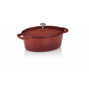 Kela Bräter Calido, Rot, Metall, 4 L, oval, 23x11x29 cm, Kochen, Töpfe, Bräter