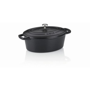 Kela Bräter Calido, Schwarz, Metall, 4 L, oval, 23x11x29 cm, Kochen, Töpfe, Bräter