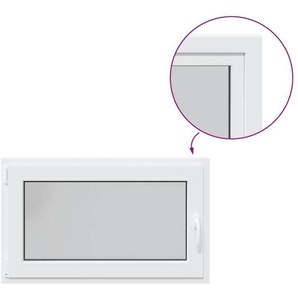 Kellerfenster RISOR 100x60 cm Dreh Kipp DIN Links Weiß vidaXL