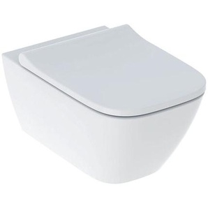 Keramag - Geberit Smyle Square Set Wand-WC Tiefspüler, geschlossene Form,