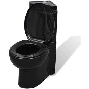 Toilette für Ecke Keramik Schwarz