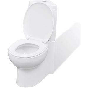 Toilette für Ecke Keramik Weiß