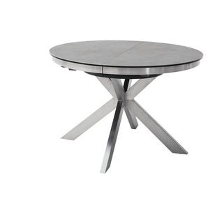 Keramiktisch - silber - Materialmix - 76 cm - 120.0 | Möbel Kraft