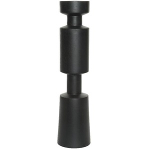 Kerzenhalter Akazienholz gross Schwarz Form 1