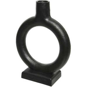 Kerzenhalter Aluminium ringförmig Schwarz