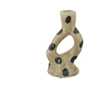 Kerzenhalter - beige - Porzellan - 9,8 cm - 17,5 cm - cm 7,5 | Möbel Kraft