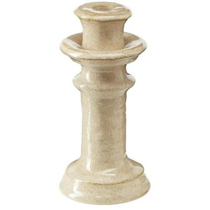 Kerzenhalter   ¦ beige ¦ Steingut ¦ Maße (cm): H: 19,5  Ø: 9.7