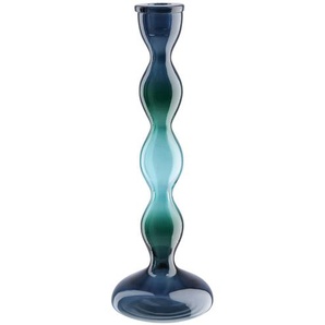 Kerzenhalter - blau - Glas - 31,5 cm - [11.0] | Möbel Kraft