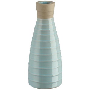 Kerzenhalter - blau - Steinzeug - 16,2 cm - [7.0] | Möbel Kraft