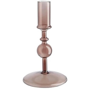 Kerzenhalter - braun - Glas - 16,5 cm - 9.0 | Möbel Kraft