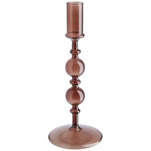 Kerzenhalter - braun - Glas - 22 cm - 9.0 | Möbel Kraft