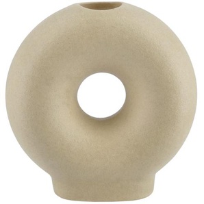 Kerzenhalter - creme - Steingut - 10 cm - 10 cm - 4 cm | Möbel Kraft