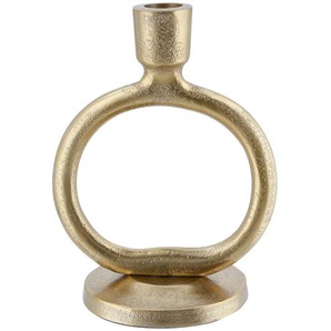 Kerzenhalter   ¦ gold ¦ Aluminium ¦ Maße (cm): B: 13 H: 17 T: 9.5