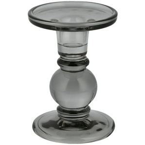 Kerzenhalter - grau - Glas - 12,5 cm - [9.0] | Möbel Kraft