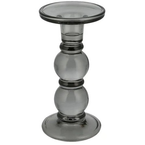 Kerzenhalter - grau - Glas - 18,5 cm - 9.3 | Möbel Kraft
