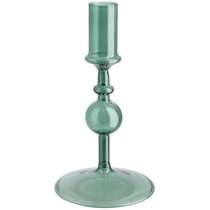 Kerzenhalter - grün - Glas - 16,5 cm - [9.0] | Möbel Kraft