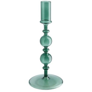 Kerzenhalter - grün - Glas - 22 cm - 9.0 | Möbel Kraft