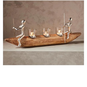 Kerzenhalter HEINE HOME Gr. B/H/T: 57,5 cm x 22 cm x 10 cm, beige (natur) Kerzenhalter