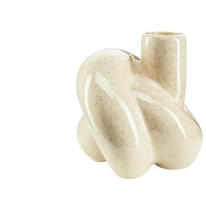 Kerzenhalter Knoten - beige - Steingut - 12 cm - 11 cm - 10,5 cm | Möbel Kraft