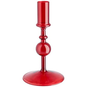 Kerzenhalter - rot - Glas - 16,5 cm - 9.0 | Möbel Kraft