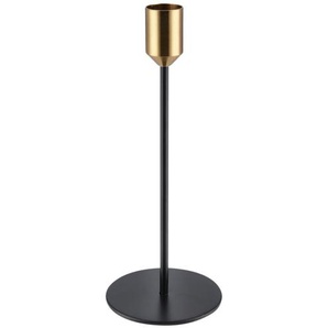 Kerzenhalter   ¦ schwarz ¦ Metall,Aluminium ¦ Maße (cm): H: 20  Ø: 8