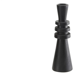 Kerzenhalter   ¦ schwarz ¦ Holz ¦ Maße (cm): H: 20  Ø: 7