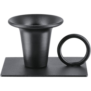Kerzenhalter - schwarz - Metall - 8 cm - 4,5 cm - 6 cm | Möbel Kraft