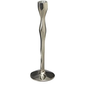 Kerzenhalter   ¦ silber ¦ Aluminium ¦ Maße (cm): H: 27  Ø: 9