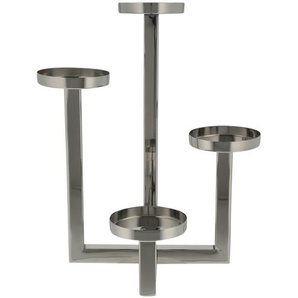 Kerzenhalter - silber - Stahl - 26,5 cm - 32 cm - 26 cm | Möbel Kraft