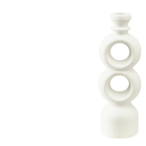 Kerzenhalter - weiß - Steinzeug - 10,7 cm - 30,5 cm - 9,5 cm | Möbel Kraft