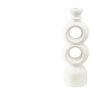 HOME STORY Kerzenhalter - weiß - Steinzeug - 10,7 cm - 30,5 cm - cm 9,5 | Möbel Kraft