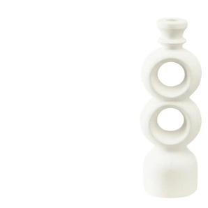 Kerzenhalter | weiß | Steinzeug | 10,7 cm | 30,5 cm | cm 9,5 |