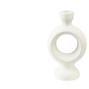 Kerzenhalter | weiß | Steinzeug | 13,5 cm | 23,4 cm | cm 8,8 |